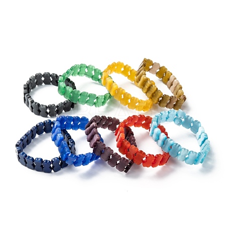 Cat Eye Beads Stretch Bracelets BJEW-I296-14-1