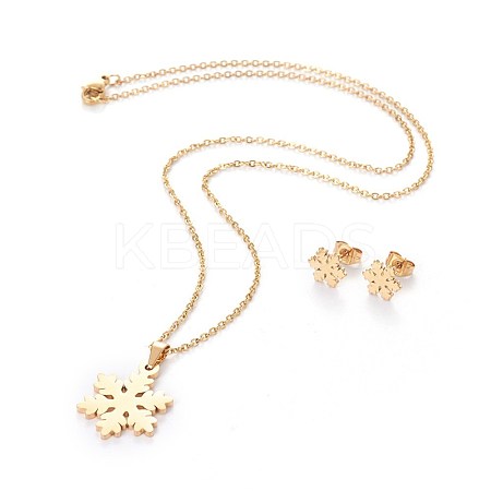 304 Stainless Steel Jewelry Sets SJEW-P159-54G-1