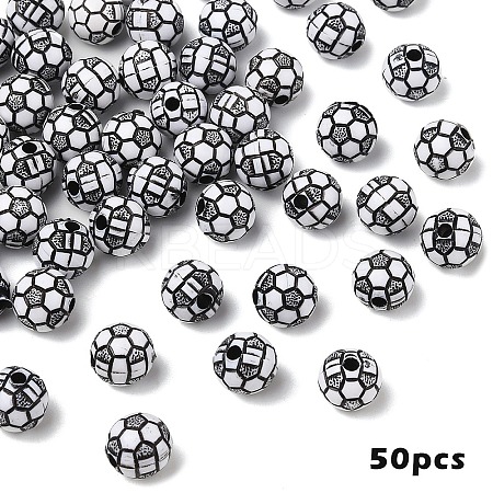 50Pcs Craft Style Acrylic Beads MACR-YW0003-88-1