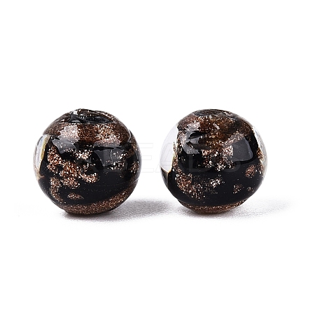 Handmade Gold Sand Lampwork Beads LAMP-N045-01C-02-1