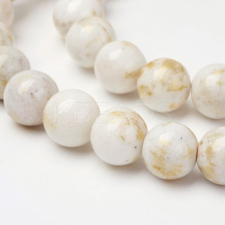 Natural Mashan Jade Beads Strands X-G-P232-01-F-6mm-1