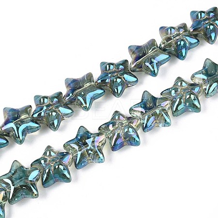Electroplate Glass Beads Strands EGLA-N020-01C-1