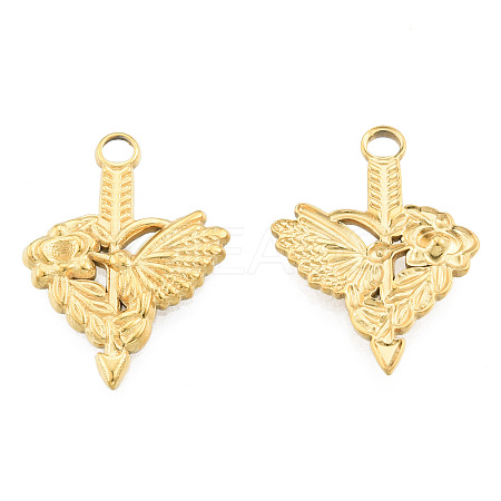 Ion Plating(IP) 201 Stainless Steel Pendant Rhinestone Settings STAS-N098-245LG-1