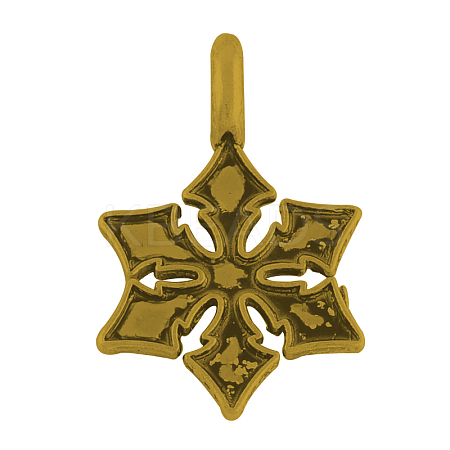 Snowflake Alloy Pendants TIBEP-GC122-AG-NR-1