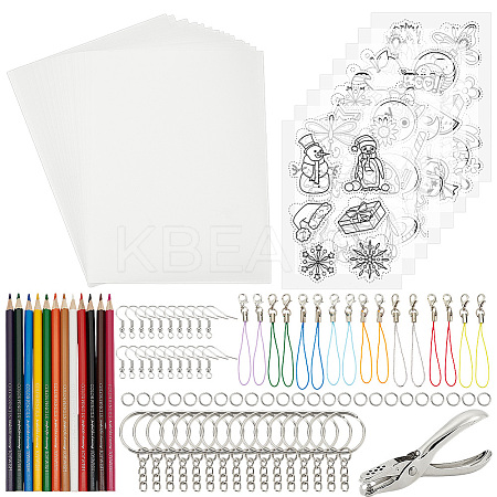 DIY Plastic Heat Shrink Sheets Jewelry Sets Making Kits DIY-AR0004-01-1