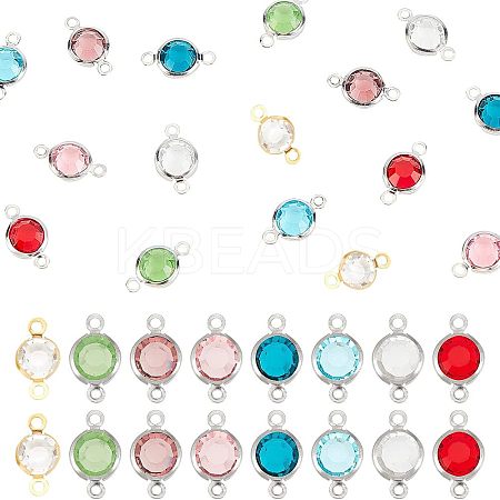 16Pcs 8 Colors 304 Stainless Steel Links/Connectors STAS-UN0032-76-1