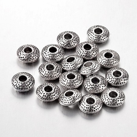 Tibetan Style Alloy Spacer Beads X-TIBEB-R011-AS-FF-1