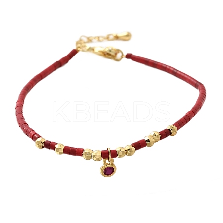 Brass Beaded Bracelets BJEW-Z094-01G-1