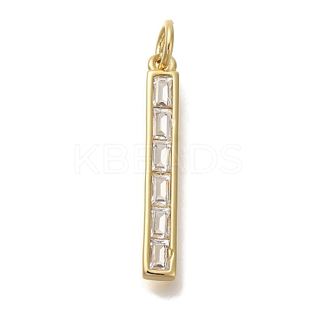 Rack Plating Brass Micro Pave Cubic Zirconia Pendants KK-I720-48G-1