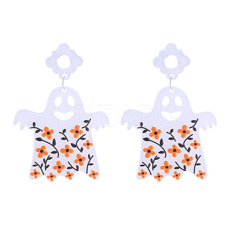 Halloween Acrylic Dangle Stud Earrings FS-WGAFD0C-07-1