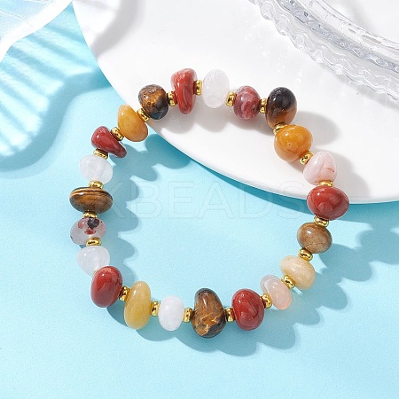 Natural Mixed Gemstone Beaded Stretch Bracelets for Women BJEW-JB13372-1