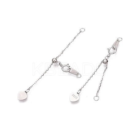 Anti-Tarnish 925 Sterling Silver Chain Extenders STER-N016-42P-1
