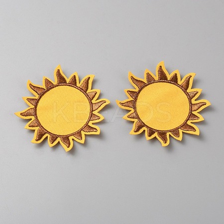 Sun Polyester Cloth Embroidery Sew on Appliques PATC-WH0008-71-1