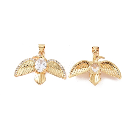 Brass Micro Pave Cubic Zirconia Pendants ZIRC-P106-49G-02-1
