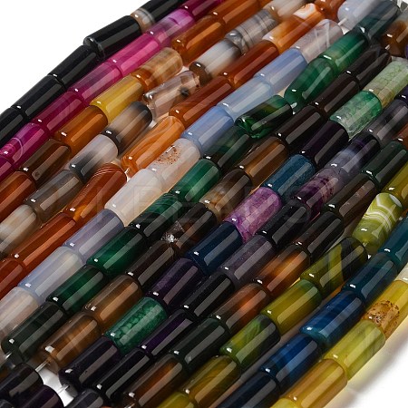 Natural Agate Beads Strands G-H295-E01-1