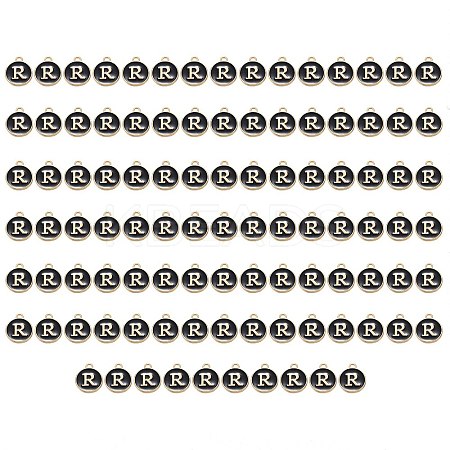 Golden Plated Enamel Alloy Charms ENAM-SZ0001-26B-R-1