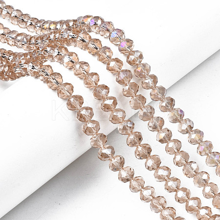Electroplate Glass Beads Strands EGLA-A034-T8mm-B24-1