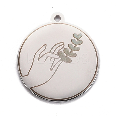 Non-Tarnish 304 Stainless Steel Pendants STAS-C032-06P-1