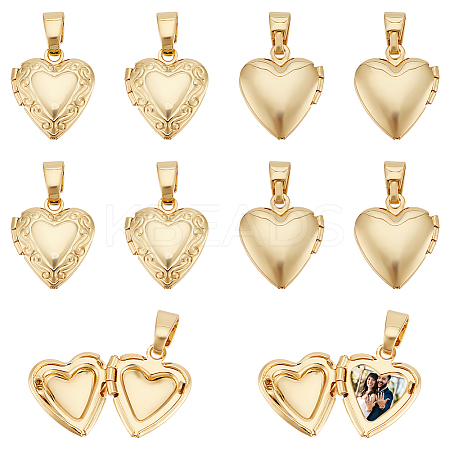 Rack Plating Brass Locket Pendants FIND-UN0015-53A-1