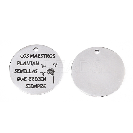 Non-Tarnish 201 Stainless Steel Pendants STAS-T064-38P-31-1