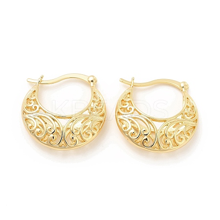 Brass Hoop Earrings for Women KK-B062-04G-1