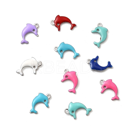 304 Stainless Steel Enamel Charms LS-STAS-Q363-14C-P-1