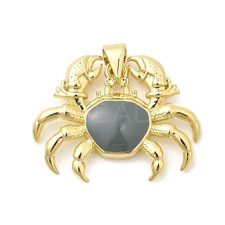 Brass Enamel Pendants KK-H529-44G-1