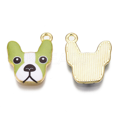 Rack Plating Alloy Enamel Pendants LS-ENAM-N055-175A-1