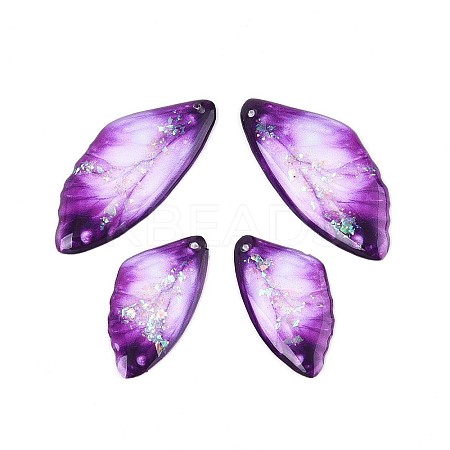 Transparent Epoxy Resin Pendants RESI-T057-31B-1