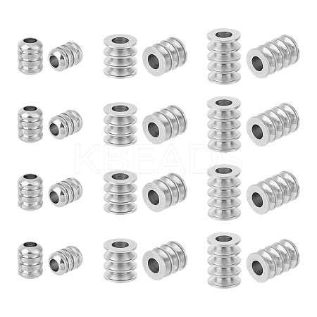42Pcs 3 Style 303 Stainless Steel Beads STAS-UN0055-45-1