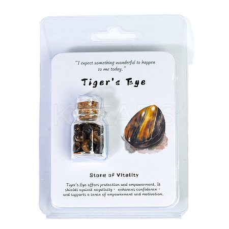 Natural Tiger Eye Wishing Bottle Display Decorations PW-WGEF7B7-36-1