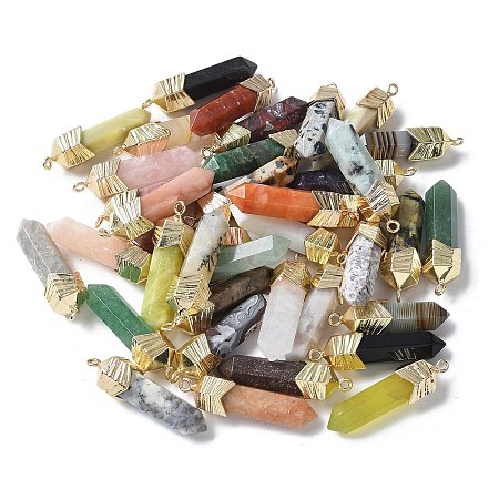 Natural Mixed Stone Faceted Pendants G-G181-03G-M-1