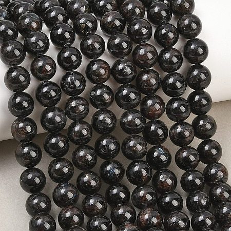 Natural Glaucophane Beads Strands G-F836-A01-8mm-1