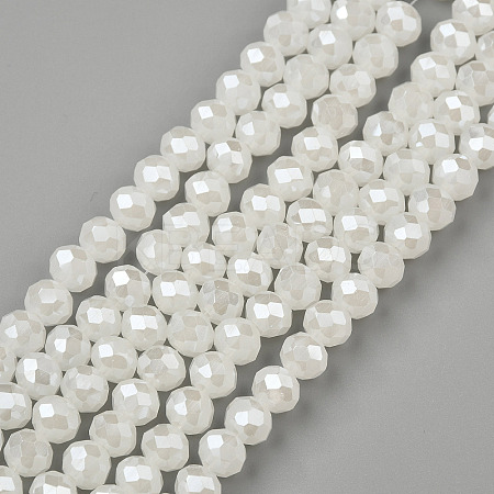 Electroplate Glass Beads Strands X-EGLA-A034-J4mm-A01-1