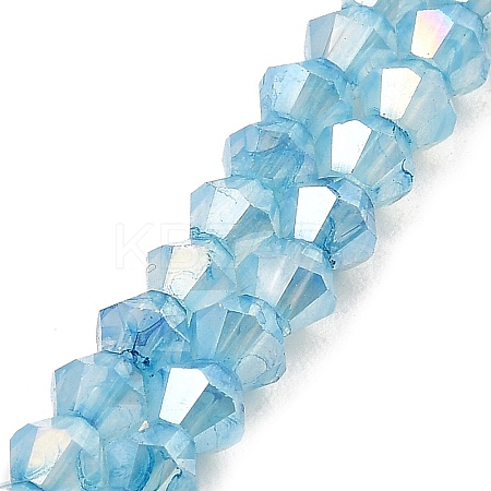 Imitation Jade Glass Beads Strands GLAA-P058-02A-02-1