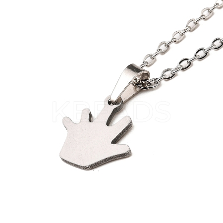 Non-Tarnish Stainless Steel Pendants Necklaces NJEW-K267-01F-P-1
