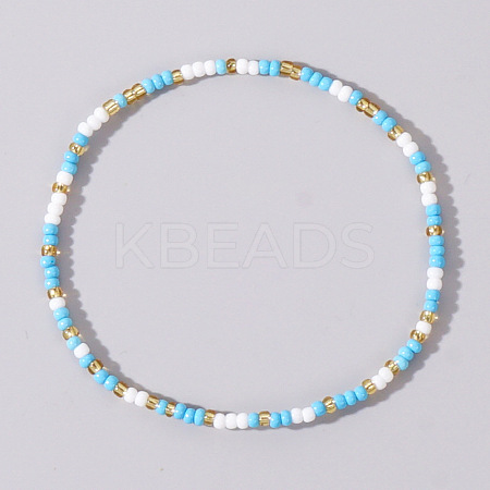 Boho Round Glass Seed Beaded Stretch Bracelets for Women NW8932-9-1