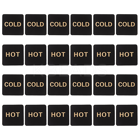 2Pcs Acrylic Cold and Hot Water Signs AJEW-WH0270-332-1