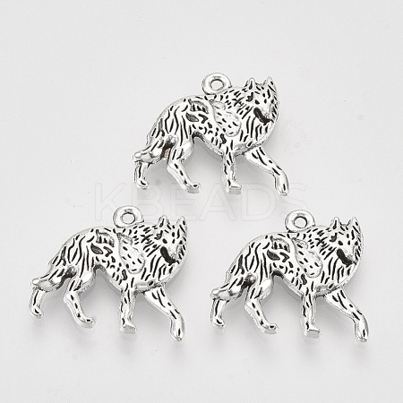 Tibetan Style Alloy Pendants X-TIBEP-T009-33AS-RS-1