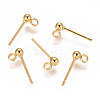304 Stainless Steel Stud Earring Findings STAS-F227-18F-G-1