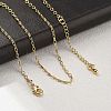 Brass Cable Chain Necklaces for Women NJEW-D302-20G-2