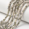 Electroplate Opaque Glass Beads Strands EGLA-A034-P8mm-S17-1