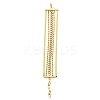 304 Stainless Steel Chains Multi-strand Bracelet for Women BJEW-G674-01A-G-3