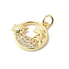 Brass Micro Pave Cubic Zirconia Pendants KK-P343-01A-G-2