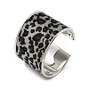 Alloy PU Open Cuff Bangles Bangles BJEW-U014-01P-01-1