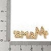 Mother's Day Brass Micro Pave Clear Cubic Zirconia Connector Charms KK-K378-12G-3