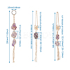 3Pcs 3 Style Irregular Gemstone Hanging Pendant Decoration HJEW-EL0001-08-2