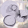 2Pcs 2 Colors Bridal Rhinestone Mesh Veil Cloth Hair Bands DIY-GA0007-03-5