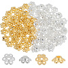 400Pcs 2 Colors Alloy Bead Caps FIND-PA0001-09-1