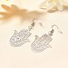 304 Stainless Steel Dangle Earrings EJEW-R015-01P-03-1